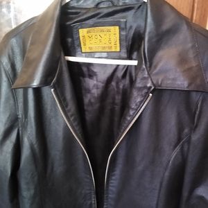 Black leather jacket